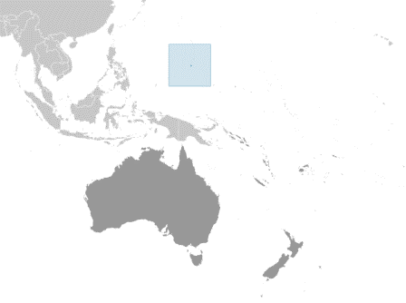 World Map Guam. Map showing Guam in relation